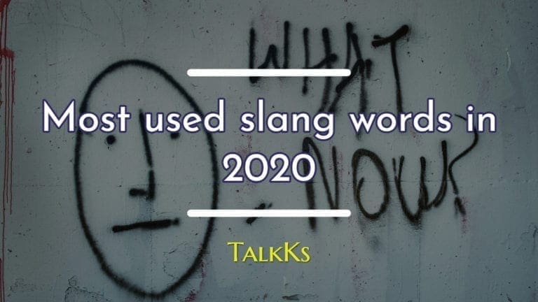 Top slang words used in year 2020
