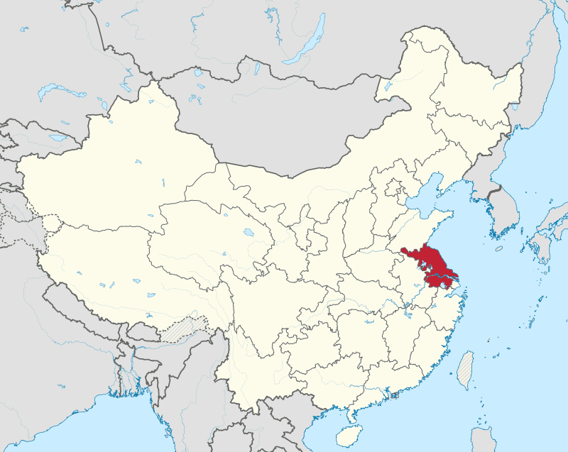 A map showing the location of china.