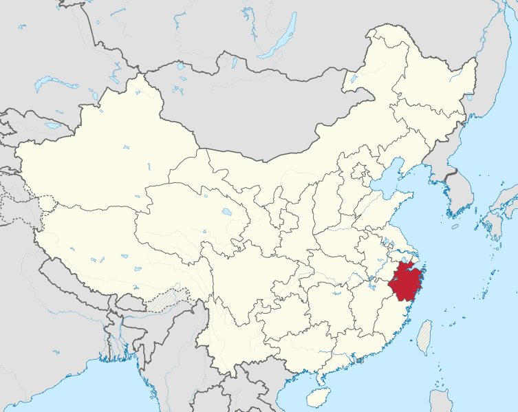 A map showing the location of china.